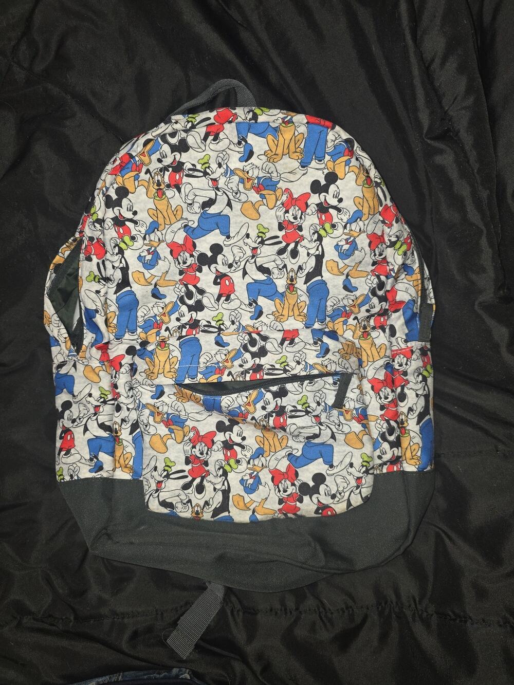 Disney Mickey mouse goofy Donald Minnie mouse print full size backpack bookbag!